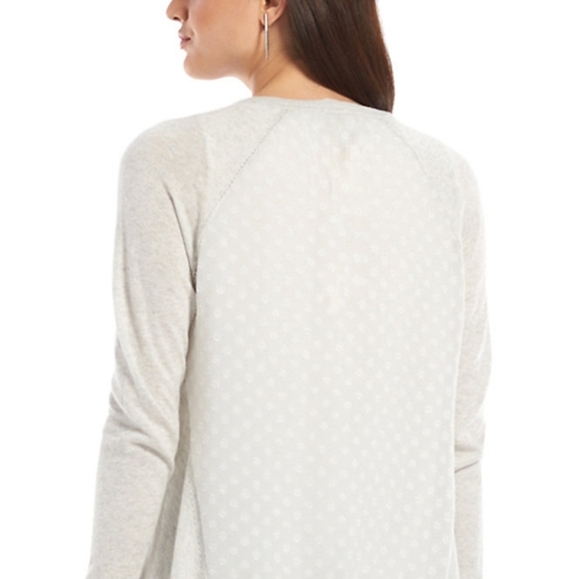 Elle Clip Dot Open Flyaway Cardigan Size Large - Picture 9 of 10